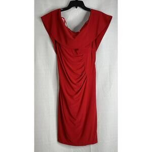 NWT Xscape Style 295X Womens‎ Off Shoulder Red Gown Dress Lined Size 14